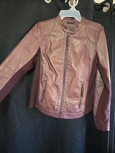 Maurices Faux Leather Maroon/burgundy Jacket Women’s Size Medium - Picture 1 of 4