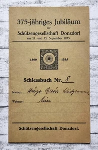 1935 Schützengesellschaft Donzdorf 375-jähriges Jubiläum Schiessbuch Faltkarte - Picture 1 of 3