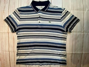 Camisa polo Lacoste manga corta a rayas logotipo de cocodrilo para hombre mediana - Imagen 1 de 6