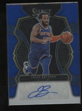 2022-23 Panini Select Jalen Brunson Blue Prizm Signatures AUTO 38/49