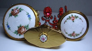 GUILLOCHE PURSE ACCESSORIES: Powder Compact, Lipstick/Mirror Compact & Pillbox - Picture 1 of 12
