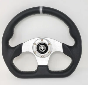 1984+ CLUB CAR DS Silver Steering Wheel Golf Cart W/ Hub Adapter 3 Spoke - Picture 1 of 8