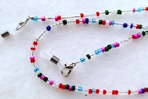 Brillenkette Damen Niedliche Bunte Perlen Brillenban  Multicolor 66 cm - Bild 1 von 5