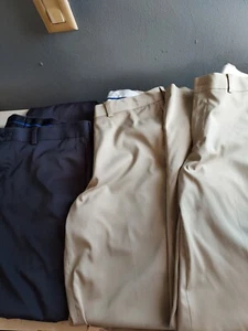 Slazenger Men's Golf Pants Size 34×34 Lot Of 3 Charcoal And Khaki - Picture 1 of 14