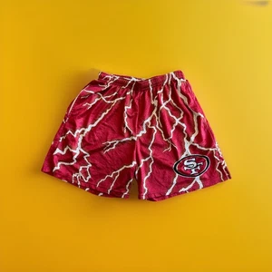 San Francisco 49ers Chalk Line Lightening Football Jersey Shorts Size L - Picture 1 of 11