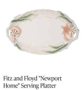 NIB Fitz and Floyd The Newport Home Collection 19 Inch Platter - Picture 1 of 4