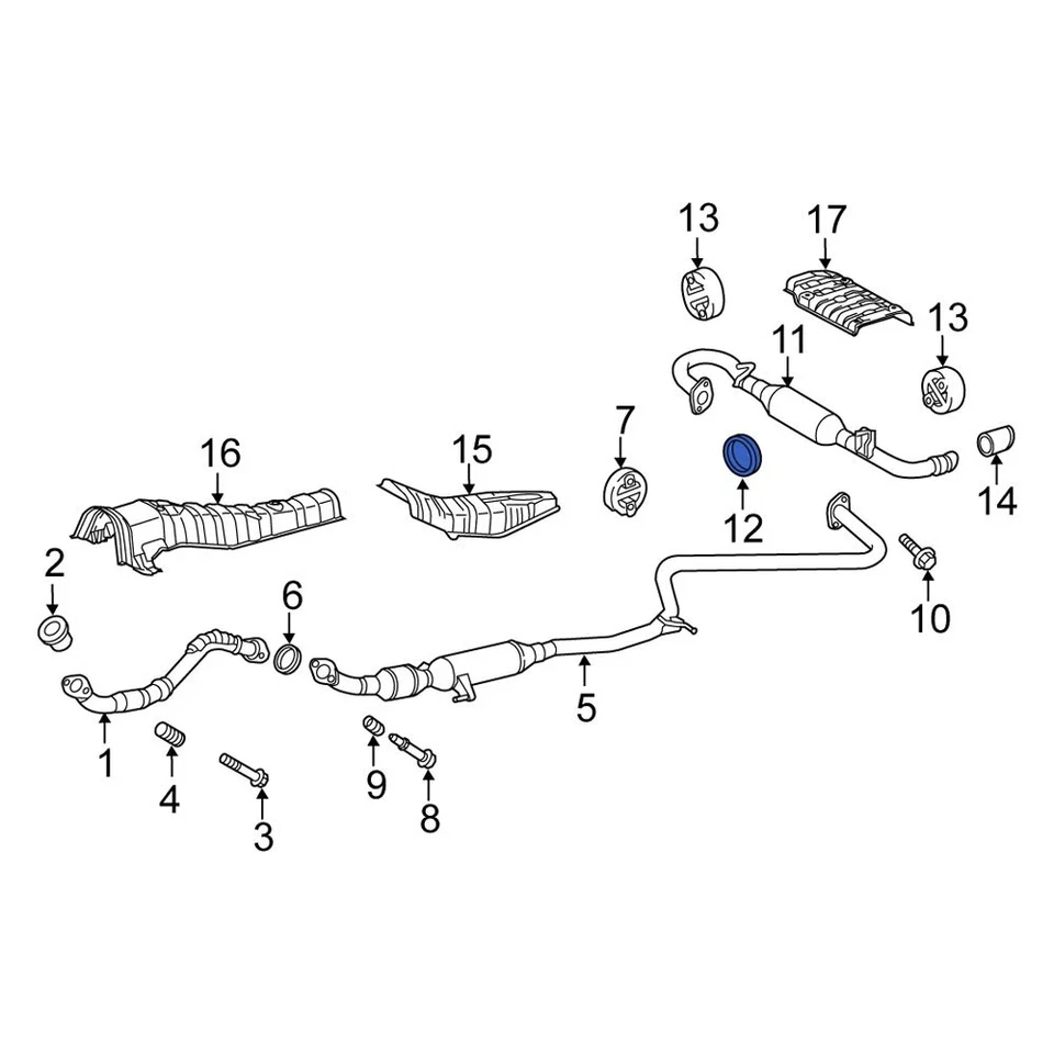 For Scion tC 2011-2016 Scion 9008043028 Exhaust Pipe Connector Gasket - Изображение 1 из 3