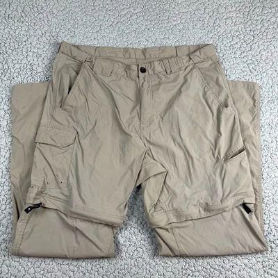 Magellan Fish Gear Pants Mens XL Khaki Tan Convertible Cargo Nylon Shorts - Image 1 of 4