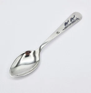 ANTIKER IRAKISCHER KAFFEELÖFFEL MASSIV SILBER & NIELLO um 1930 SIGNIERT - Bild 1 von 4