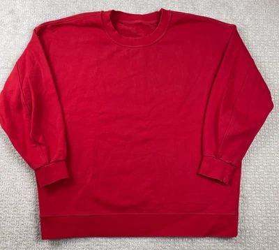 Lululemon Sweatshirt Womens Size 12? Perfectly Oversized Red Crewneck Pullover - Image 1 of 4