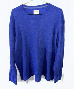 Men's Heavy Weight Wrangler Blue  Waffle Thermal Shirt Long Sleeve 27x27 - Picture 1 of 3