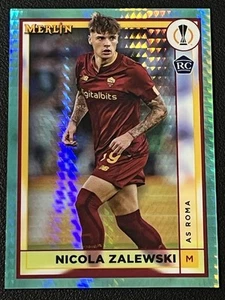 2022-23 Topps Cromo Merlín UEFA Nicola Zalewski #22 RC Aqua Prism Refractor - Imagen 1 de 3