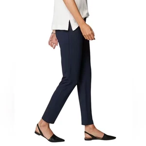 NWT J. Jill Wearever Smooth-Fit Slim Leg Pull On Pants in Navy Blue LP - Picture 1 of 11
