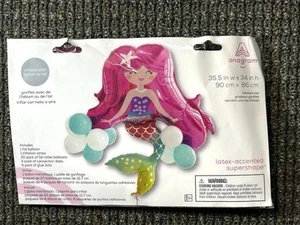 Anagram 30" Shimmering Mermaid Mylar Foil Balloon Birthday Party Decoration - Picture 1 of 10