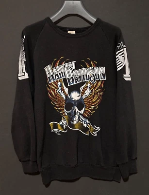 HARLEY DAVIDSON skull & crossbone logo JACK DANIELS sweatshirt - Image 1 of 4