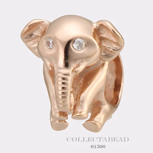 Authentic Endless Silver Rose Gold Plated Elephant Rose Gold Bead 61500 - Image 1 of 1
