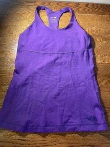Women's purple The North Face Racerback nylon/elastane workout tank size M - Picture 1 of 7
