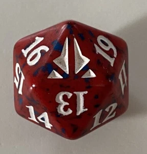 OGW RED 20-sided Spindown Die / Dice (19 mm) MTG Oath Of The Gatewatch Comb Ship - Picture 1 of 3