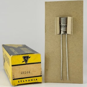 (1) Tested Vintage Sylvania 2N144 NPN Germanium Transistor with Box - Picture 1 of 8