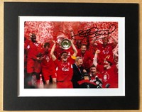 Steven Gerrard - Liverpool - Champions League - Signed Photo - Mounted
