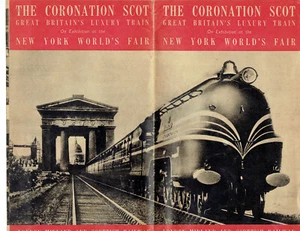 TGE CORONATION SCOT - GREAT BRITAIN'S LUXURY TRAIN - NY WORLD'S FAIR BROSCHÜRE - Bild 1 von 2