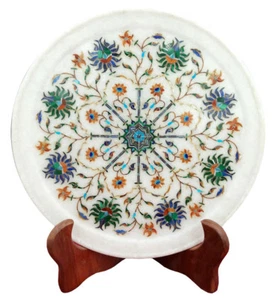 Placa decorativa de incrustación de mármol Pietra Dura hecha a mano para decoración del hogar - Imagen 1 de 1
