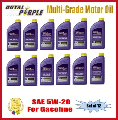 Royal Purple Multi-Grade Motor Oil 5W-20 Gasoline 1-Qt. Bottle Set of 12 06520 - Изображение 1 из 3