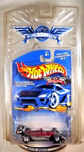 2001 Hot Wheels Final Run 7/12 HOT WHEELS 500 Dark Red w/Real Riders GDYR DD Sp - Picture 1 of 6