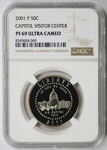 2001-P Capitol Visitor Center Modern Commemorative 50C PF 69 Ultra Cameo NGC - Picture 1 of 4