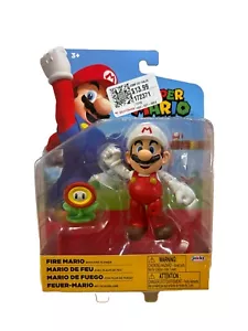 Nintendo Super Mario Fire Mario 4 Inch Action Figure Jakks Pacific Brand New !! - Picture 1 of 2