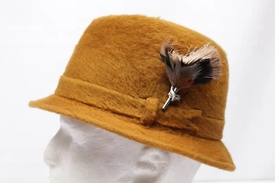 De Colección Bianchi Para Hombres Fedora Trilby Sombrero Pequeño Dorado Pelo Largo Piel de Castor Ala Corta   Foto 1 de 4