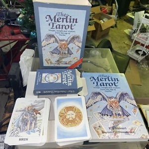 Vintage Merlin Tarotkarten & Buch von R.J. Stewart illustriert von Miranda Gray - Bild 1 von 1