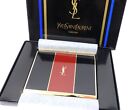 YVES SAINT LAURENT YSL Logo Vintage Cigarette Holder Card Case Black Red Unused