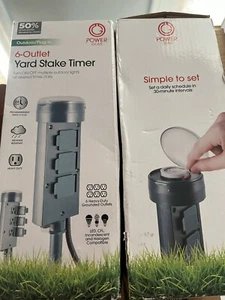 6-Outlet Yard Stake Timer (New In Box) - Picture 1 of 4