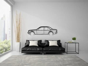 MERCEDES W201 Wandkunst Metall Wandbilder Silhouette BABY BENZ DIESEL 2.5 2.0 - Picture 1 of 9