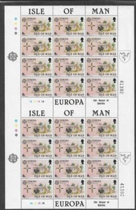 Isle of Man -Europa 1981 set of 2 sheets mnh-Peace Doves-unfolded - Picture 1 of 2
