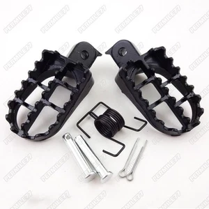 Aluminium Footrest Foot Pegs For Yamaha PW 50 80 PW50 PW80 TW200 Dirt Bike Black - Bild 1 von 4