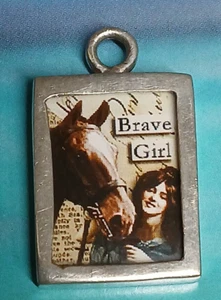 Pick Up Sticks Jewelry "Brave Girl" Equestrian Charm/Pendant - Picture 1 of 4