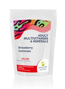 Adult Multivitamins & Minerals Gummy x180 Strawberry Complex Jellies - Picture 1 of 2