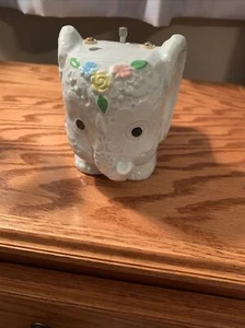 Vintage Napcoware Floral Embossed Blue Elephant Planter - Picture 1 of 6
