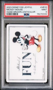 Card.Fun Disney 100 Joyful #HR10 Mickey Mouse Hand Drawn Lenticular PSA 9 🔥 - Picture 1 of 2
