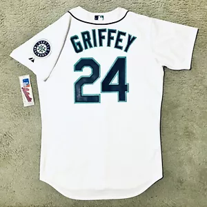 NWT Size 44 Majestic Authentic 2009-10 Ken Griffey Jr Seattle Mariners Jersey - Picture 1 of 12