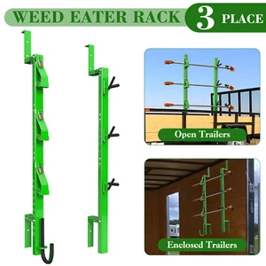 Trimmer Rack Trim line Holder w/Lock for Enclosed Trailer Racks Open Land 3Place - Picture 1 of 21