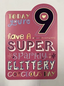 Hallmark Age9 Birthday Card Today you are 9 Happy Birthday - Picture 1 of 4