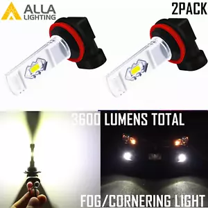 Alla Lighting LED H11 Driving Fog Light Bulb Lamp Super White 6000K Replacement - Foto 1 di 8