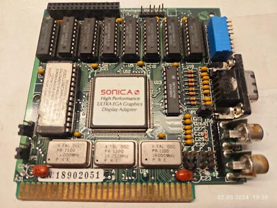 8-Bit ISA EGA / CGA Card Sonica Ultra EGA 256KB DRAM - Image 1 of 4