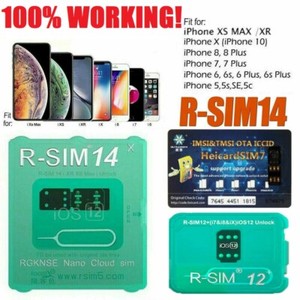 RSIM14 12 R-SIM Nano Unlock Card for iPhone XS MAX/XR/XS/8/7/6 4G iOS 12 11 Lot