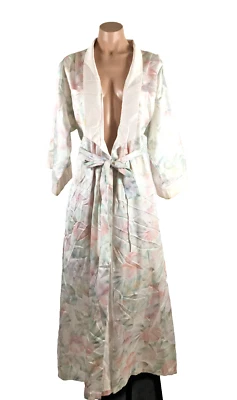 Bata de satén Gilligan O'Malley para mujer rosa vintage talla mediana 12-14 Cottagecore Foto 1 de 4