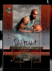 2003-04 UPPER DECK ROOKIE EXCLUSIVES AUTO DAVID WEST HORNETS