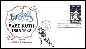 1983 Babe Ruth FDC American Sports Series 1895-1948 US Artopages Cachet - Picture 1 of 2